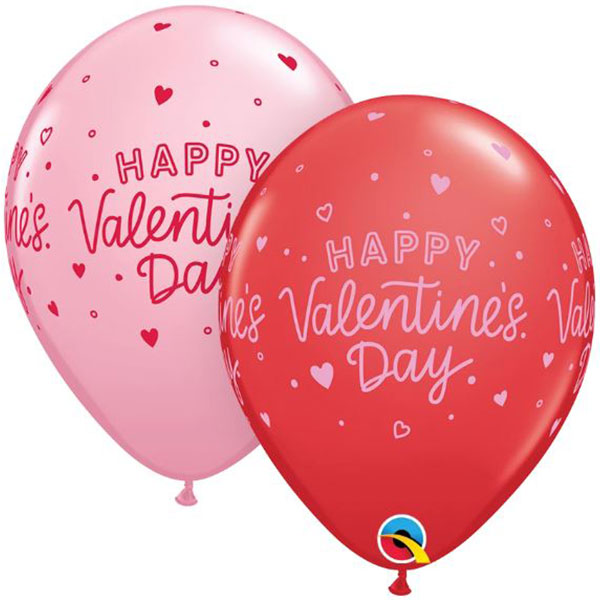 (image for) 11" Happy Valentines Day Little Hearts Latex Balloons 25pk